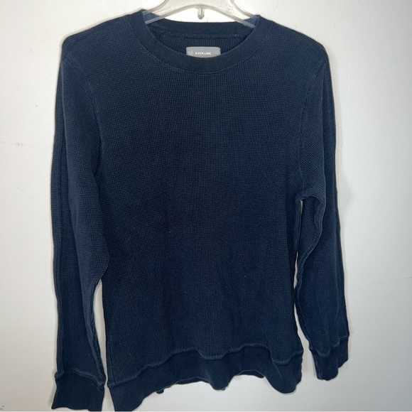 Everlane Waffle Knit Thermal Black Size Large - Picture 7 of 10